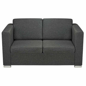 vidaXL 2-Seater Sofa Fabric Dark Grey