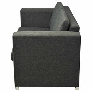 vidaXL 2-Seater Sofa Fabric Dark Grey