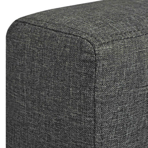 vidaXL 2-Seater Sofa Fabric Dark Grey