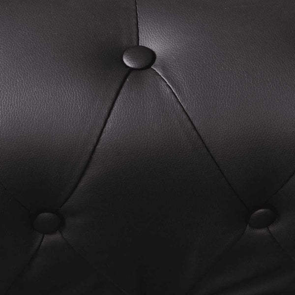 vidaXL Chesterfield 5-Seater Corner Sofa Artificial Leather Black