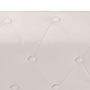 vidaXL 6-Seater Chesterfield Corner Sofa Artificial Leather White