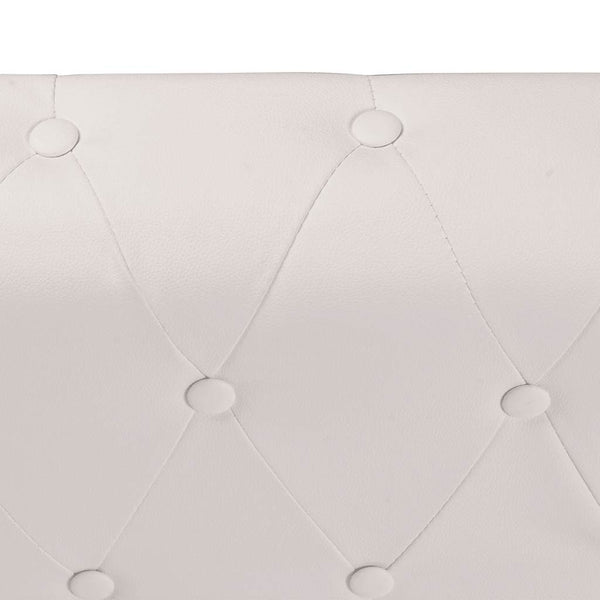 vidaXL 6-Seater Chesterfield Corner Sofa Artificial Leather White