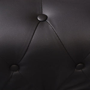 vidaXL Chesterfield 6-Seater Corner Sofa Artificial Leather Black
