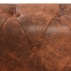 vidaXL Chesterfield 6-Seater Corner Sofa Artificial Leather Brown