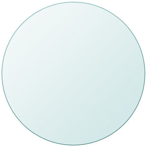 vidaXL Round Tempered Glass Tabletop 300 mm