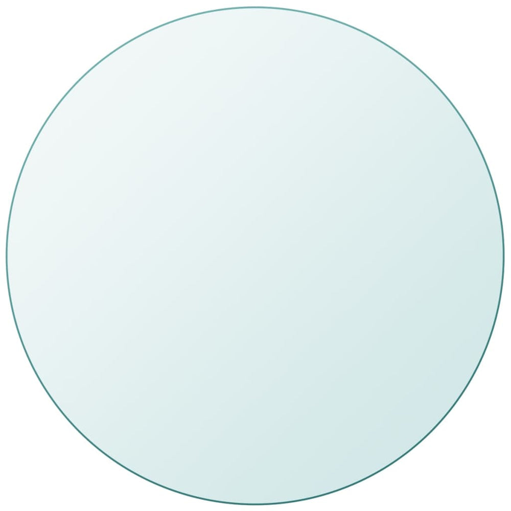 vidaXL Round Tempered Glass Tabletop 300 mm