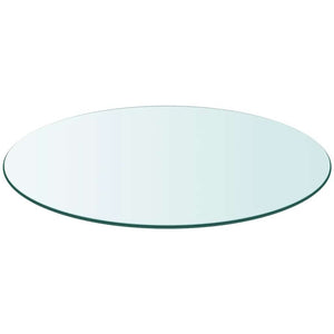 vidaXL Tempered Glass Tabletop Round 400 mm