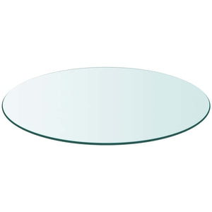 vidaXL Toughened Glass Tabletop Round 600 mm