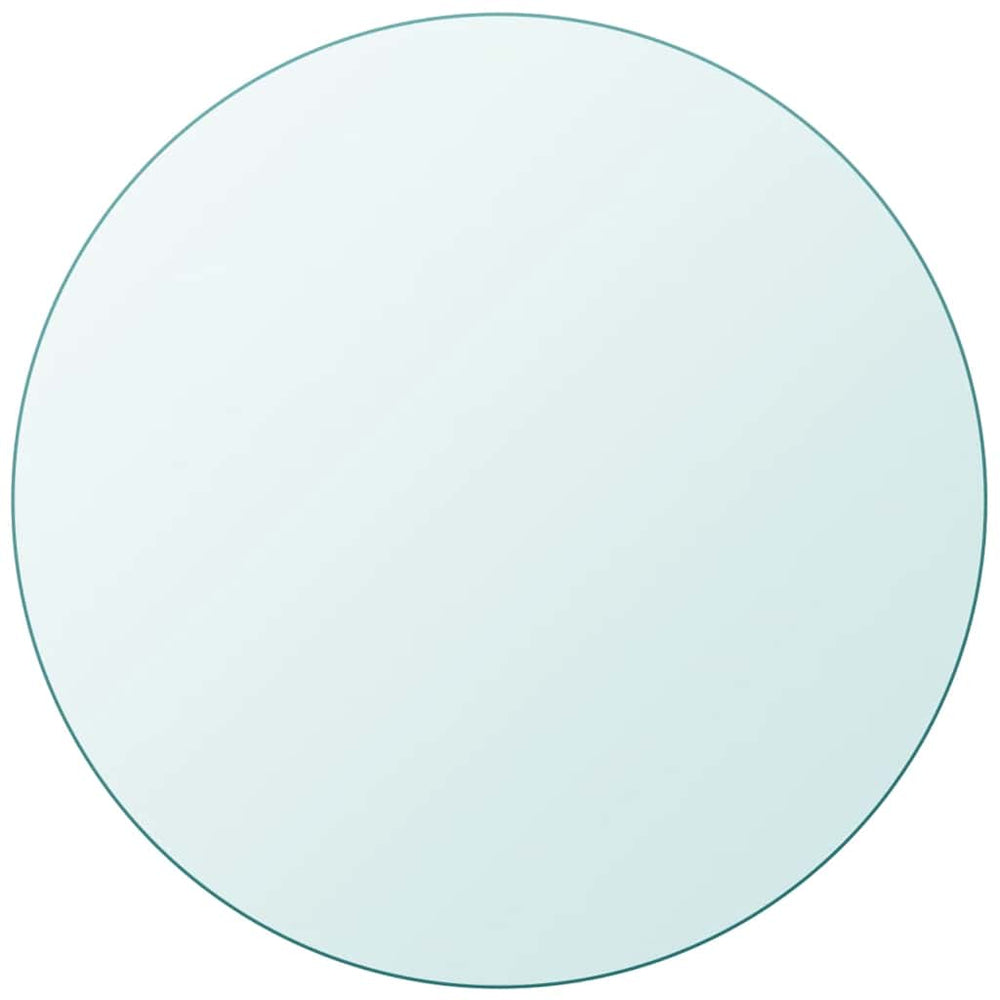 vidaXL Toughened Glass Table Top Round 700 mm