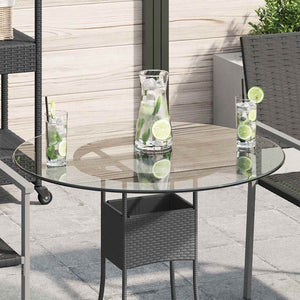 vidaXL Toughened Glass Table Top Round 700 mm