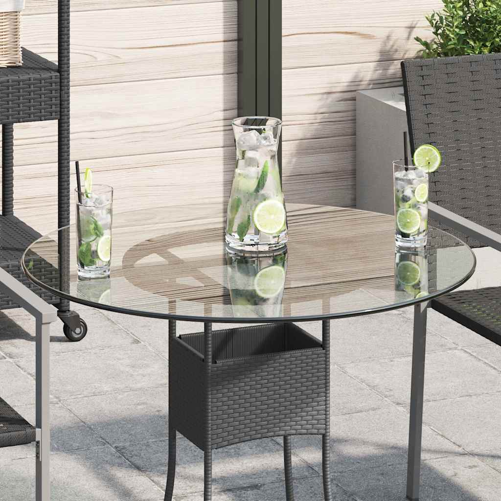 vidaXL Toughened Glass Table Top Round 700 mm