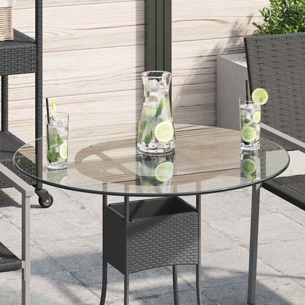 vidaXL Toughened Glass Table Top Round 700 mm