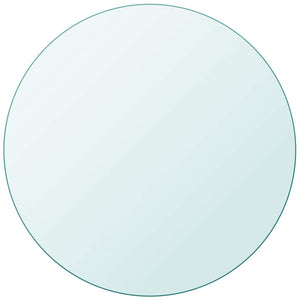 vidaXL Round Tempered Glass Table Top 80 cm
