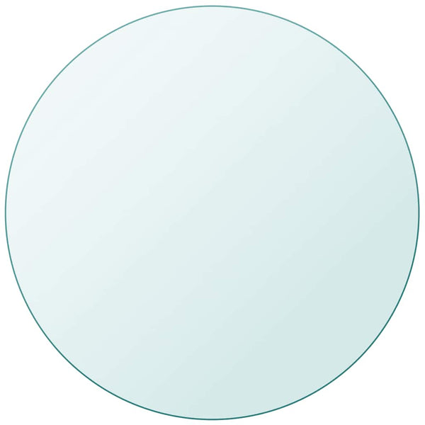 vidaXL Round Tempered Glass Table Top 80 cm