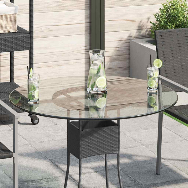 vidaXL Round Tempered Glass Table Top 80 cm