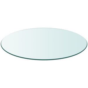 vidaXL Toughened Glass Tabletop Round 900 mm