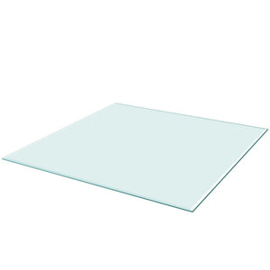vidaXL Toughened Glass Tabletop Square 800x800 mm