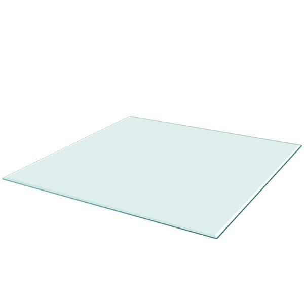 vidaXL Toughened Glass Tabletop Square 800x800 mm