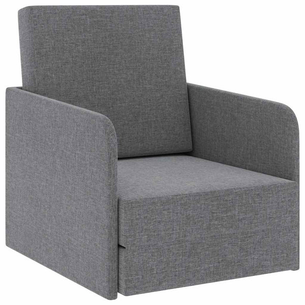vidaXL Sofa Bed Pull-out Light Grey Fabric
