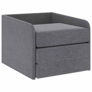 vidaXL Sofa Bed Pull-out Light Grey Fabric