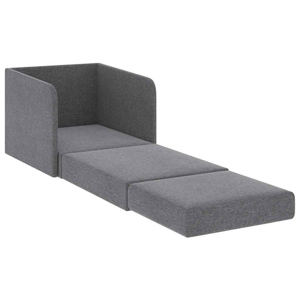 vidaXL Sofa Bed Pull-out Light Grey Fabric