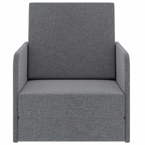 vidaXL Sofa Bed Pull-out Light Grey Fabric