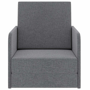 vidaXL Sofa Bed Pull-out Light Grey Fabric