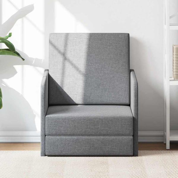 vidaXL Sofa Bed Pull-out Light Grey Fabric