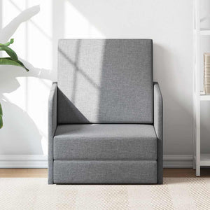 vidaXL Sofa Bed Pull-out Light Grey Fabric