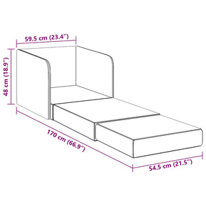 vidaXL Sofa Bed Convertible Dark Grey Fabric