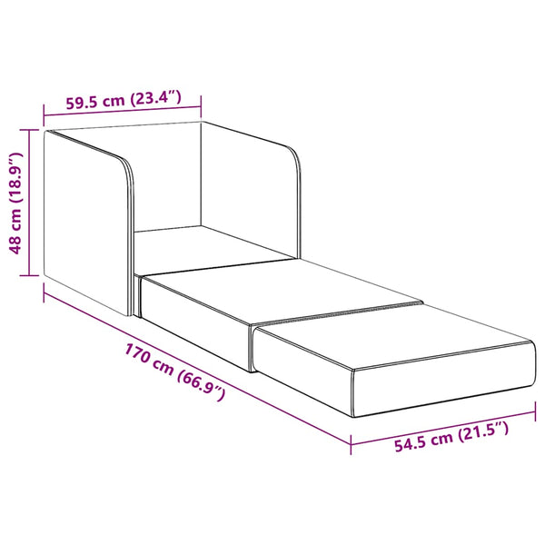 vidaXL Sofa Bed Convertible Dark Grey Fabric