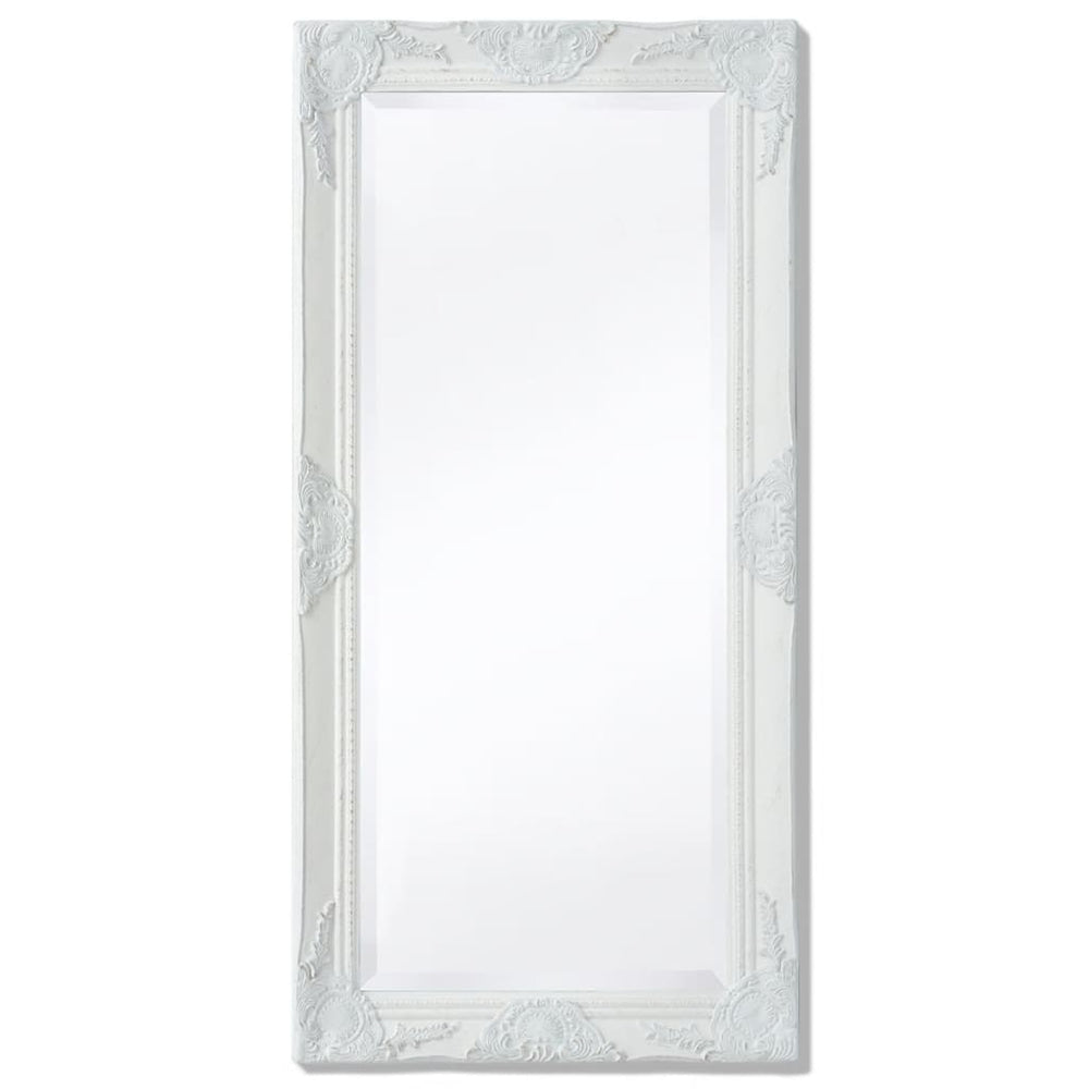 vidaXL Baroque Style Wall Mirror 100x50 cm White