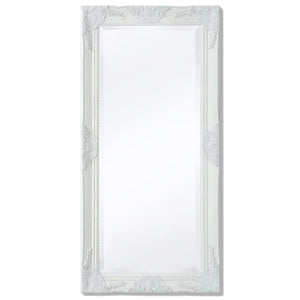 vidaXL Baroque Style Wall Mirror 100x50 cm White