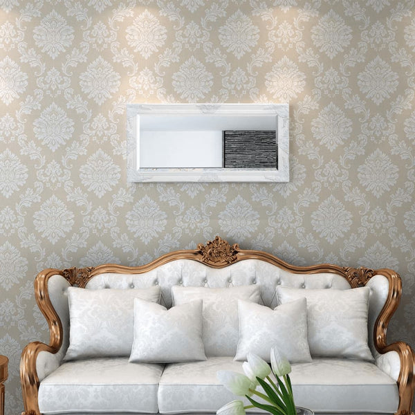 vidaXL Baroque Style Wall Mirror 100x50 cm White