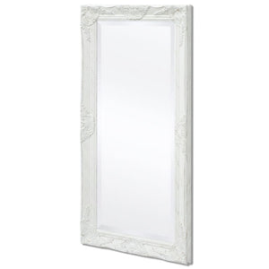 vidaXL Baroque Style Wall Mirror 100x50 cm White