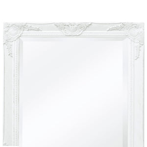 vidaXL Baroque Style Wall Mirror 100x50 cm White