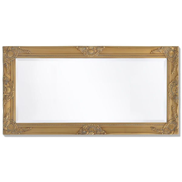 vidaXL Wall Mirror Baroque Style 100x50 cm Golden