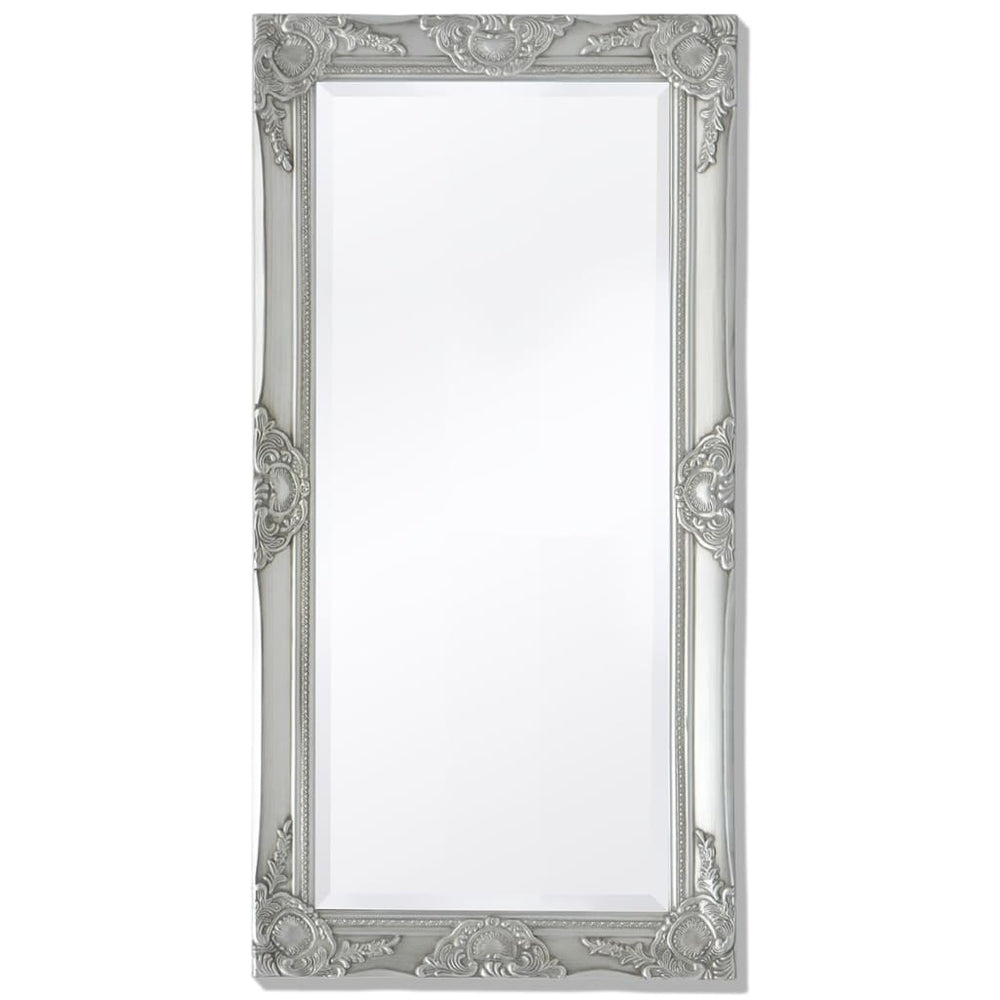 vidaXL Wall Mirror Baroque Style 100x50 cm Silver