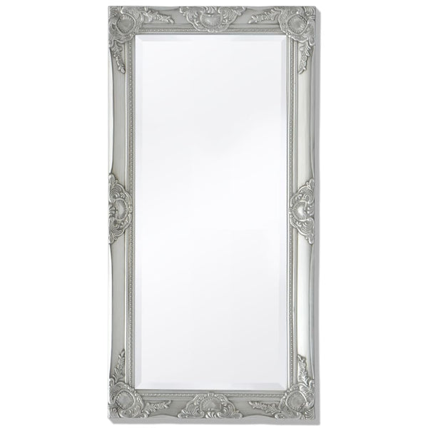 vidaXL Wall Mirror Baroque Style 100x50 cm Silver