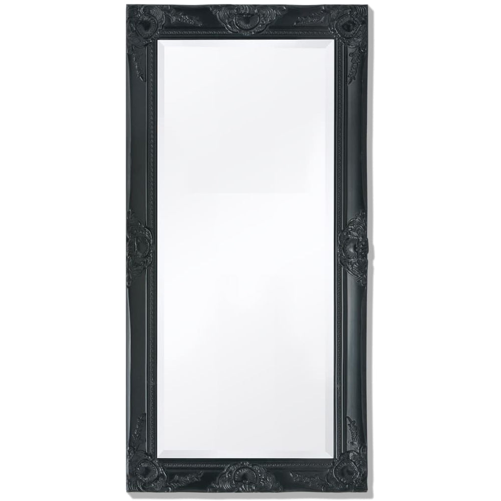 vidaXL Baroque Style Wall Mirror 100x50 cm Black