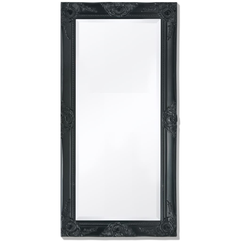 vidaXL Baroque Style Wall Mirror 100x50 cm Black