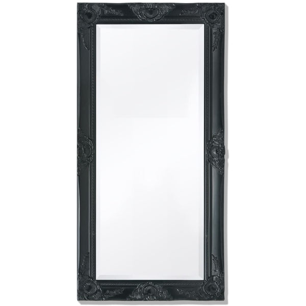 vidaXL Baroque Style Wall Mirror 100x50 cm Black