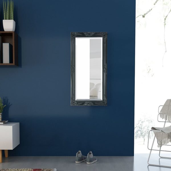 vidaXL Baroque Style Wall Mirror 100x50 cm Black
