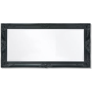 vidaXL Baroque Style Wall Mirror 100x50 cm Black