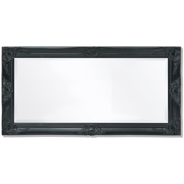 vidaXL Baroque Style Wall Mirror 100x50 cm Black