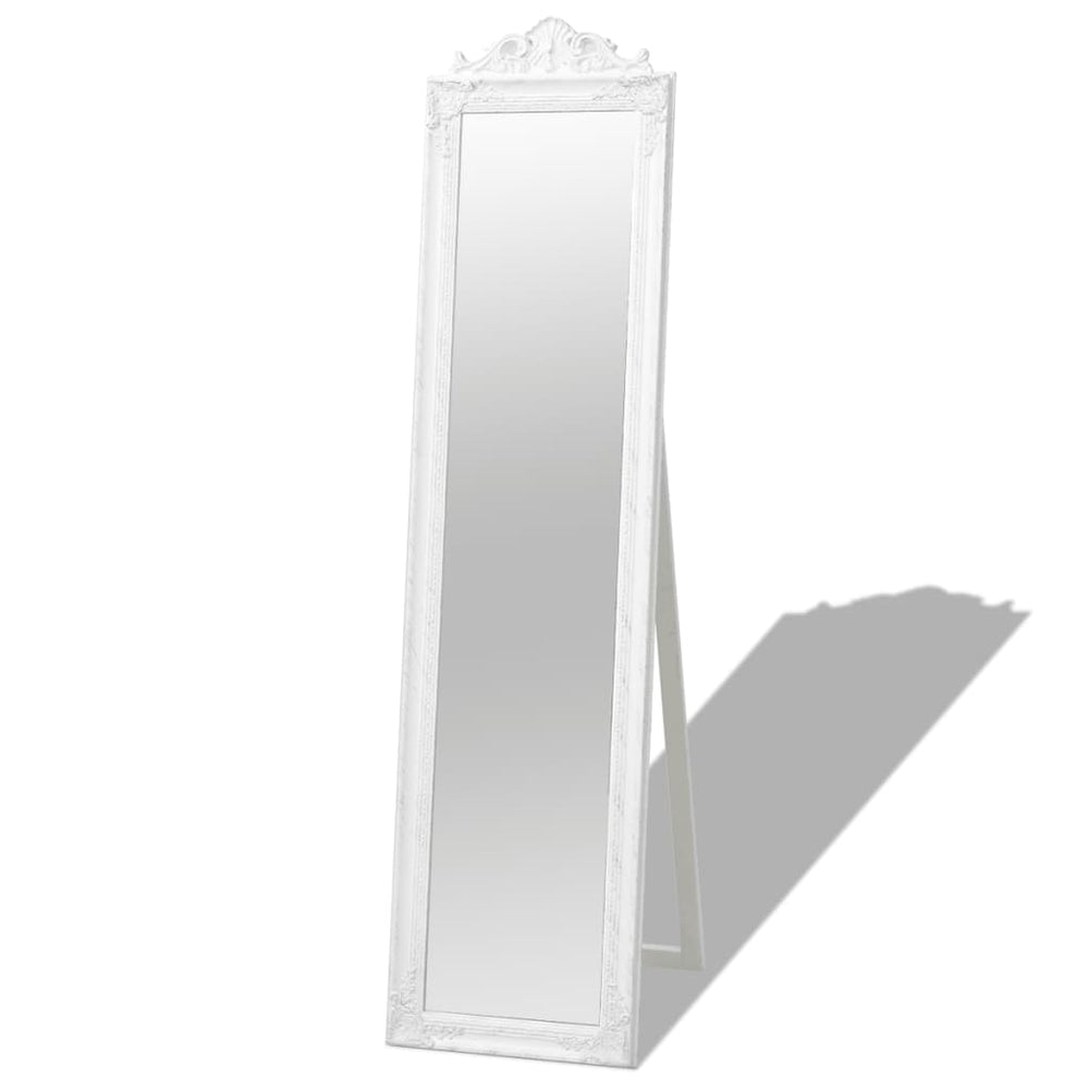 vidaXL Baroque Style Full-Length Mirror 160x40 cm White