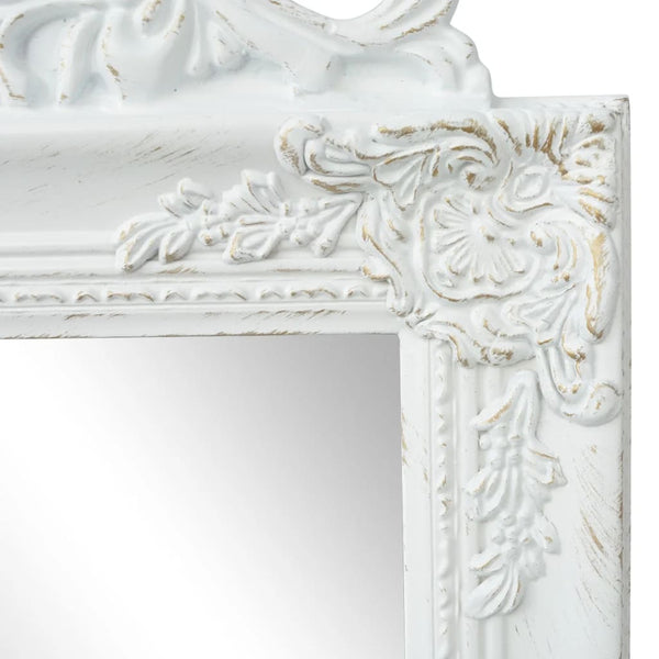 vidaXL Baroque Style Full-Length Mirror 160x40 cm White