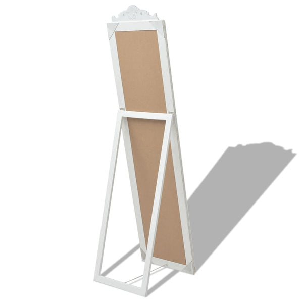 vidaXL Baroque Style Full-Length Mirror 160x40 cm White