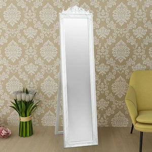 vidaXL Baroque Style Full-Length Mirror 160x40 cm White