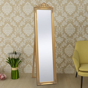 vidaXL Baroque Style Full-Length Mirror 160x40 cm Golden
